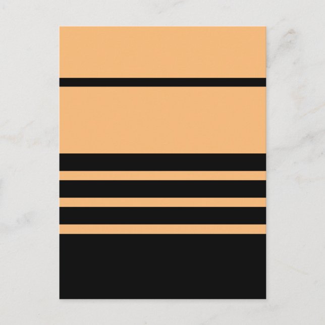 Black Terracotta Horizontal Stripes Postcard (Front)