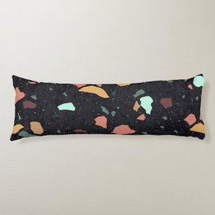 Black Terrazzo Pattern Body Cushion