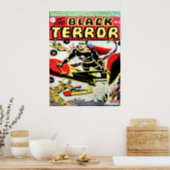 BLACK TERROR Cool Vintage Comic Book Cover Art Poster (Kitchen)