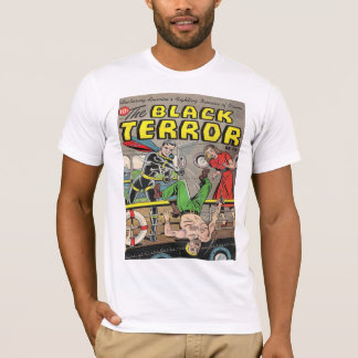BLACK TERROR Cool Vintage Comic Book Cover Art T-Shirt