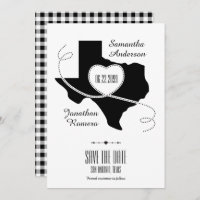 Black Texas Curling Ribbon Save the Date
