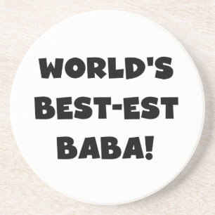 Black Text Best-est Baba T-shirts and Gifts Coaster
