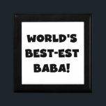 Black Text Best-est Baba T-shirts and Gifts Gift Box<br><div class="desc">World's Best-est Baba T-shirts,  mugs,  cards,  stickers,  tote bags,  magnets,  and lots of other baba gifts and apparel with black text design.</div>