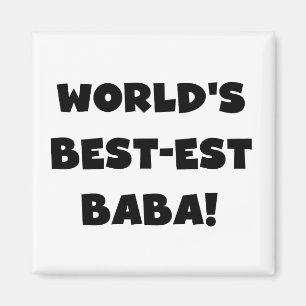Black Text Best-est Baba T-shirts and Gifts Magnet