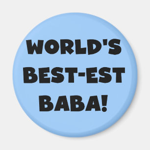Black Text Best-est Baba T-shirts and Gifts Magnet