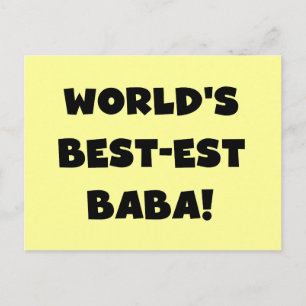 Black Text Best-est Baba T-shirts and Gifts Postcard