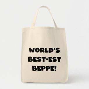 Black Text Best-est Beppe T-shirts and Gifts Tote Bag