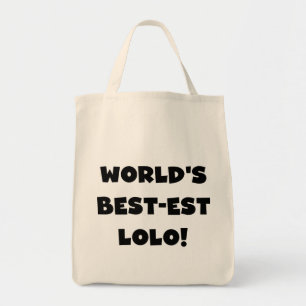 Black Text Best-est Lolo T-shirts and Gifts Tote Bag