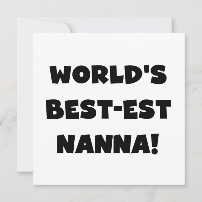 Black Text Best-est Nanna T-shirts and Gifts (Front)