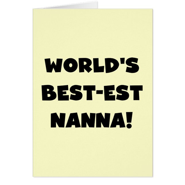 Black Text Best-est Nanna T-shirts and Gifts (Front)