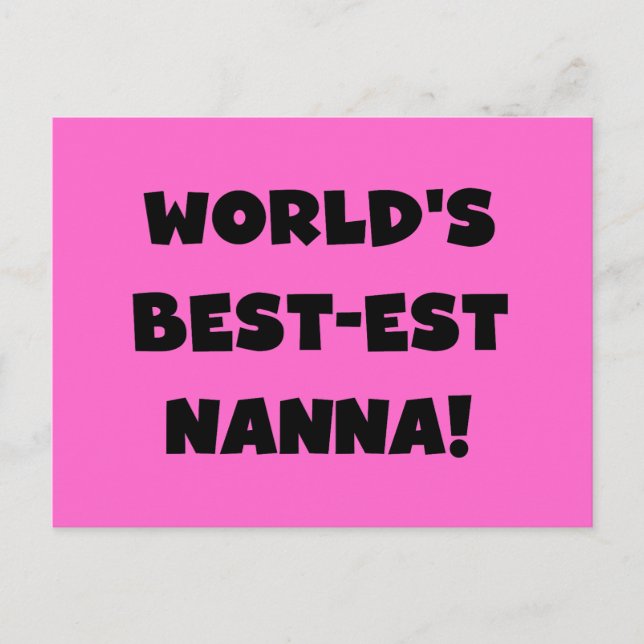 Black Text Best-est Nanna T-shirts and Gifts Postcard (Front)