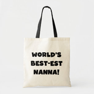 Black Text Best-est Nanna T-shirts and Gifts Tote Bag