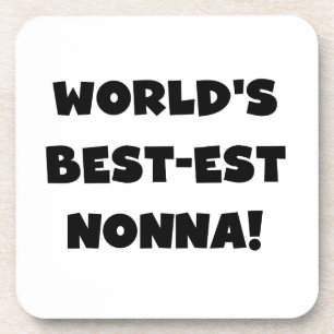 Black Text Best-est Nonna T-shirts and Gifts Coaster