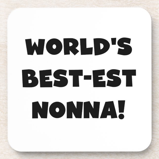 Black Text Best-est Nonna T-shirts and Gifts Coaster (Front)