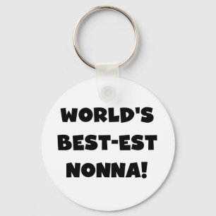 Black Text Best-est Nonna T-shirts and Gifts Key Ring