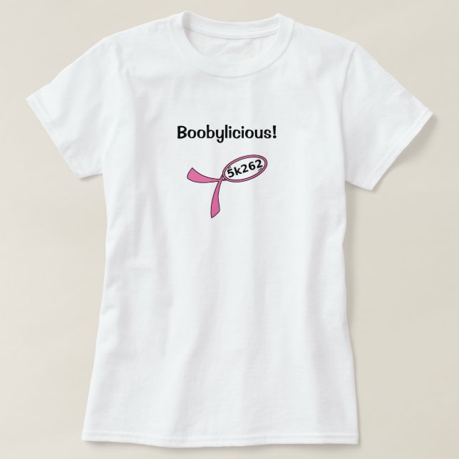 Black text: Boobylicious! T-Shirt (Design Front)