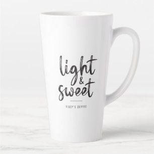 Black Text Light and Sweet Quote Coffee Mug