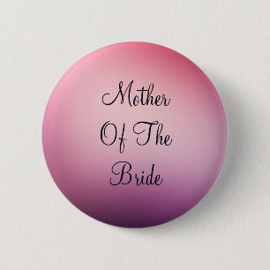 Black Text Mother of Bride Button