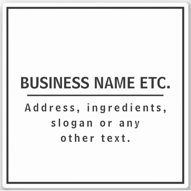 Black Text on White (Front)