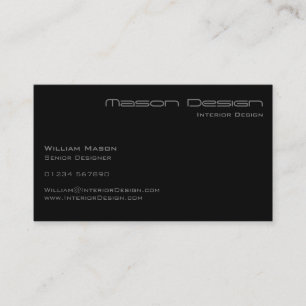 Black Text Only Modern Minimalistic Business Card