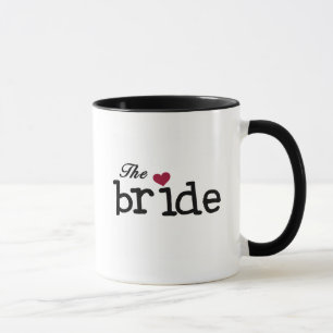 Black Text The Bride Tshirts and Gifts Mug