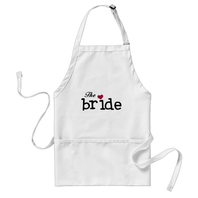 Black Text The Bride Tshirts and Gifts Standard Apron (Front)