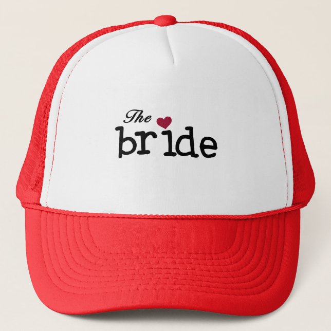 Black Text The Bride Tshirts and Gifts Trucker Hat (Front)