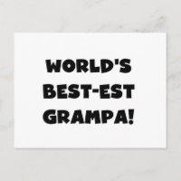 Black Text World's Best-est Grampa T-shirts Gifts