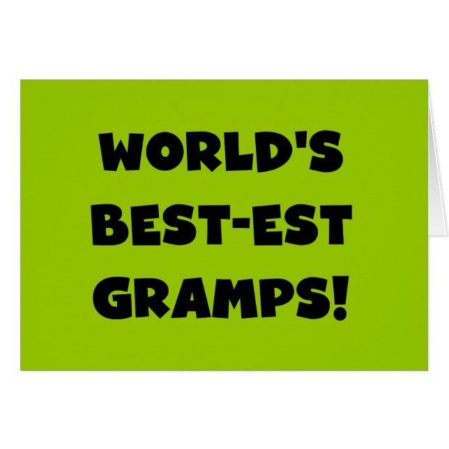 Black Text World's Best-est Gramps Gifts (Front Horizontal)