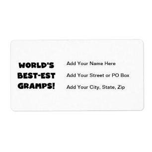 Black Text World's Best-est Gramps Gifts