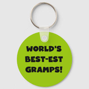 Black Text World's Best-est Gramps Gifts Key Ring