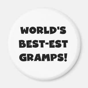 Black Text World's Best-est Gramps Gifts Magnet