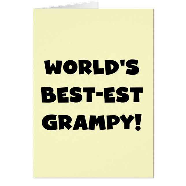 Black Text World's Best-est Grampy Gifts (Front)