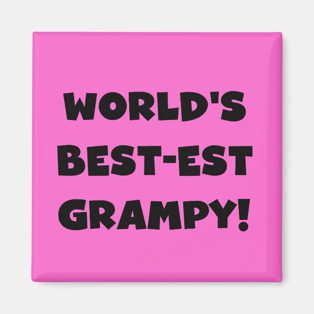 Black Text World's Best-est Grampy Gifts Magnet (Front)