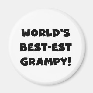 Black Text World's Best-est Grampy Gifts Magnet