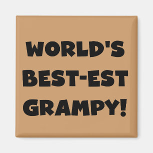Black Text World's Best-est Grampy Gifts Magnet