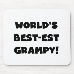 Black Text World's Best-est Grampy Gifts Mouse Pad