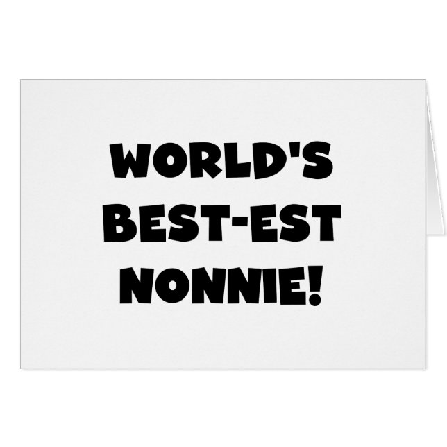 Black Text World's Best-est Nonnie Gifts (Front Horizontal)