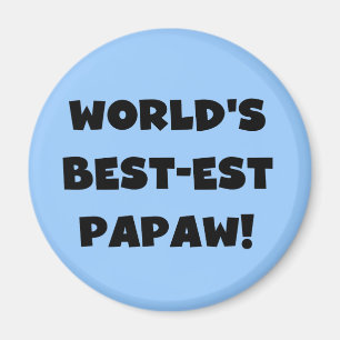 Black Text World's Best-est Papaw Gifts Magnet