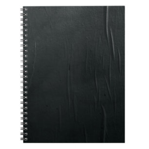 Black textile with white coated wire notebook