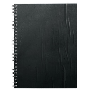 Black textile with white coated wire notebook
