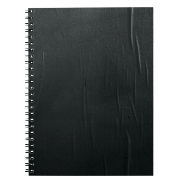 Black textile with white coated wire notebook (Front)