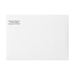 Black Texts on White Background Wedding Wrap Around Label