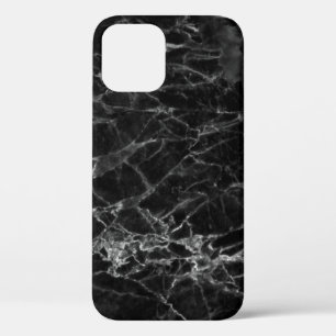 Black texture background stone iPhone 12 case