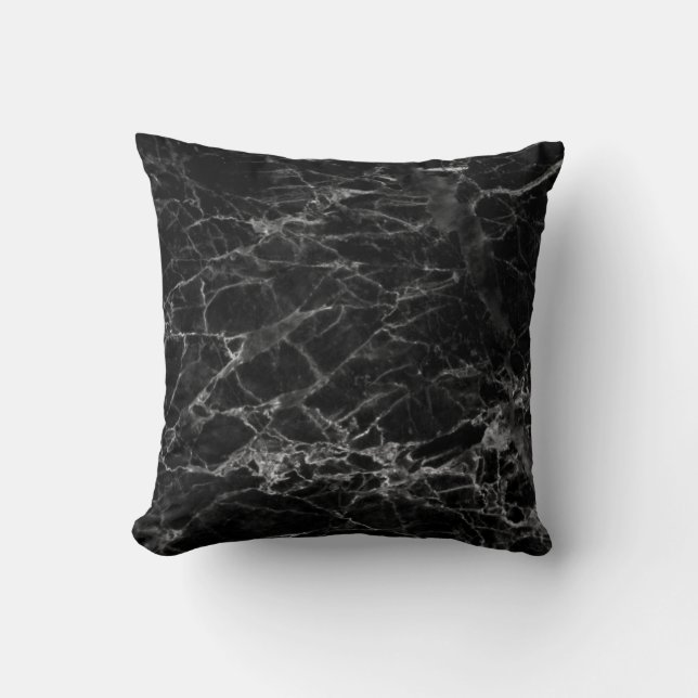 Black texture background stone cushion (Front)