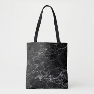 Black texture background stone tote bag