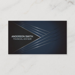 Black Texture Blue Metallic Lines Background Business Card