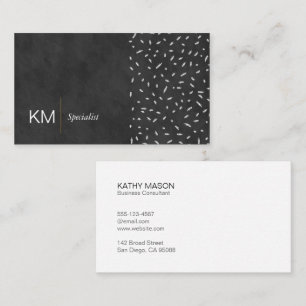 Black Texture Simple Artistic Patterns Business Card