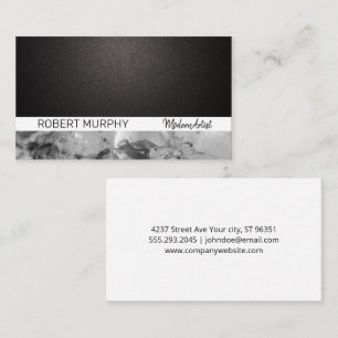 Black Texture Watercolor Business Card
