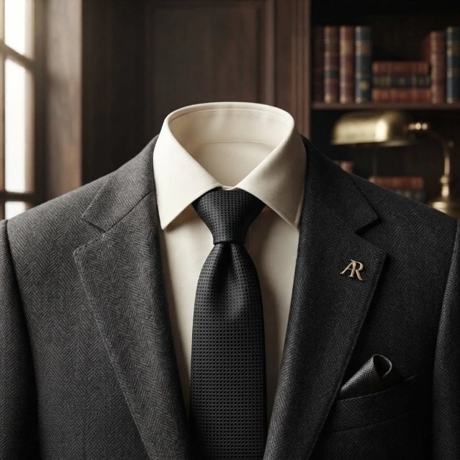 Black Textured Micro Pattern  Tie (Creator Uploaded)